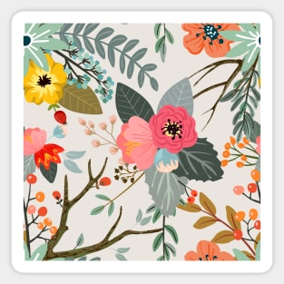 Blooming peony flower pattern Sticker